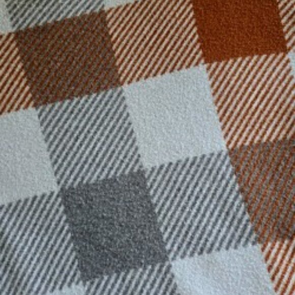 Tahari Mock Neck Plaid Sweater Neutral Colors Large - Picture 3 of 4